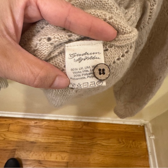 Gudrun Sjödén Karamell Pointelle Wool Blend Cardigan - Size Small - Picture 6 of 7